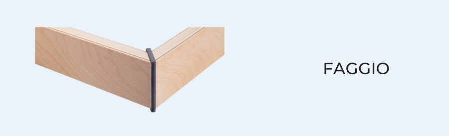 Finitura telaio in faggio