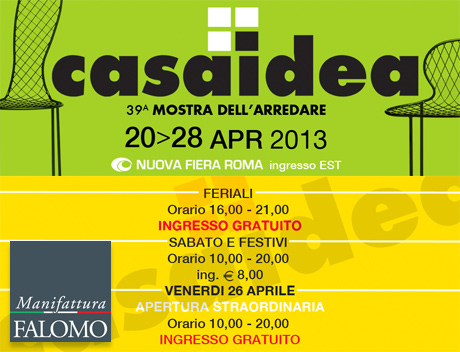 Casaidea 2013: Materassi Falomo alla mostra dell’arredare di Roma!