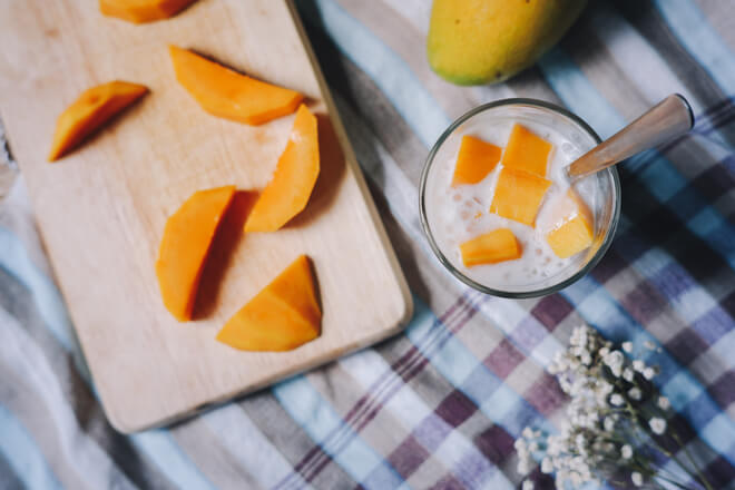 Dessert dissetante al mango